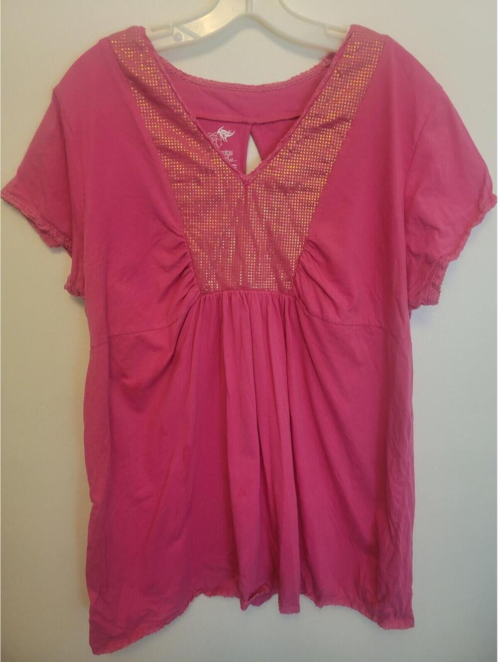 Wonen's Piper Plus Pink Blouse Size 3X